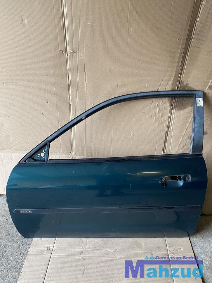 MITSUBISHI COLT 5 V Groen links linker deur portier, Auto-onderdelen, Carrosserie, Deur, Mitsubishi, Gebruikt, Ophalen of Verzenden