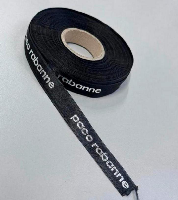 XL Lint Paco Rabanne - zwart zilver 1 CM X 25 M Meter nieuw, Hobby en Vrije tijd, Knutselen, Nieuw, Ophalen of Verzenden