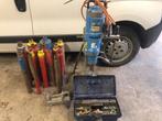 Diamantboormachine/statief en 15 boren, Ophalen, Gebruikt