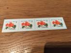 Rolzegel Geranium 2001 strook van 4, Postzegels en Munten, Postzegels | Europa | België, Ophalen of Verzenden