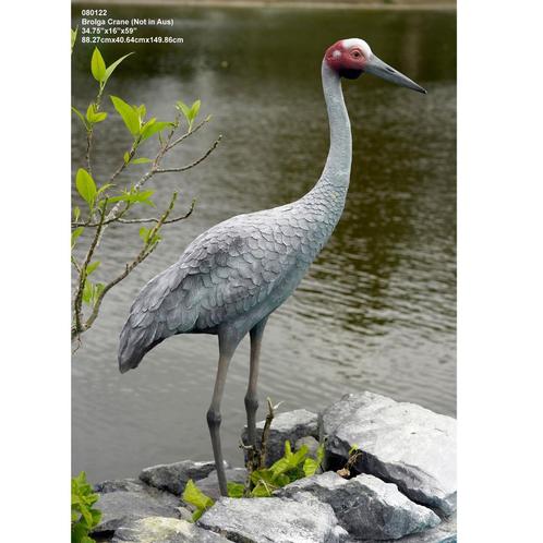 Kraanvogel 150 cm - bolga crane beeld, Verzamelen, Dierenverzamelingen, Nieuw, Ophalen