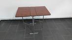 Encienne Table pliante vintage formica  pieds chromés 90 cm, Enlèvement ou Envoi