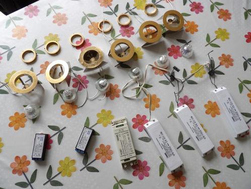 6 spots met 6 transfo's, Huis en Inrichting, Lampen | Plafondlampen, Gebruikt, Ophalen of Verzenden