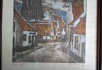 Alfons Blomme  Ingekleurde ets Lissewege, Antiek en Kunst, Kunst | Etsen en Gravures, Verzenden