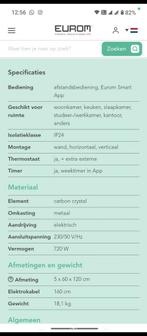 Infrarood paneel eurom 720watt, Doe-het-zelf en Bouw, Ophalen