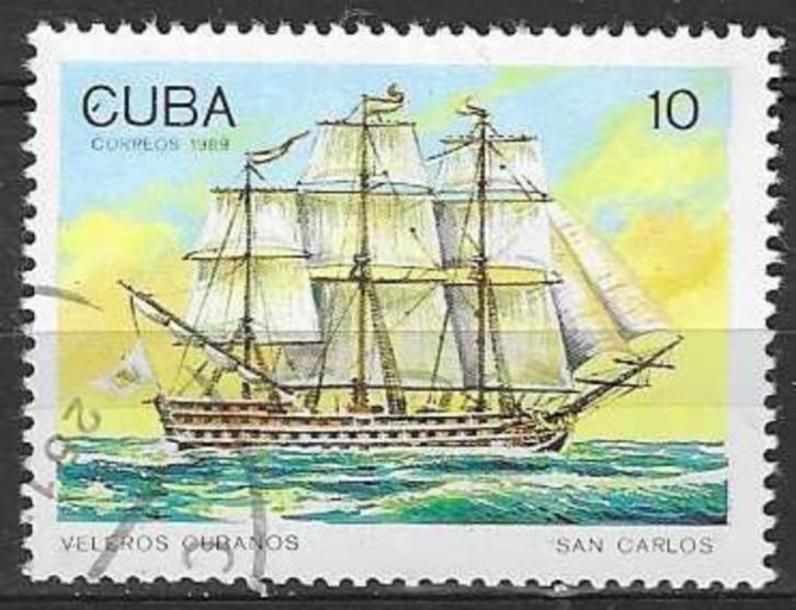 Cuba 1989 - Yvert 2957 - Cubaanse Zeilschepen (ST), Postzegels en Munten, Postzegels | Amerika, Gestempeld, Verzenden
