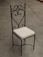 4 stoelen in smeedijzer, Huis en Inrichting, Ophalen, Gebruikt, Zwart, Vier