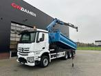 Mercedes-Benz Arocs 3243 8x4 Tridem Kipper/Kraan Euro 6, Auto's, Vrachtwagens, Automaat, Euro 6, Wit, Mercedes-Benz