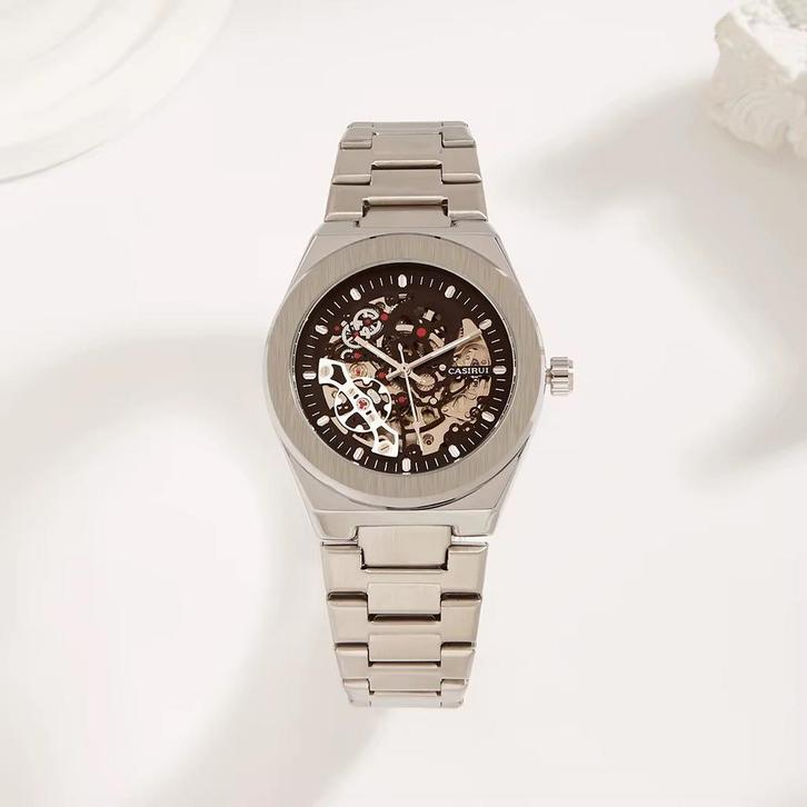 CASIRU Automatisch Skeleton Horloge - Unisex, Handtassen en Accessoires, Horloges | Dames, Nieuw, Ophalen of Verzenden