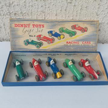 DINKY TOYS GIFT SET N 4 RACING CARS ORIGINELE DOOS 53/54 beschikbaar voor biedingen