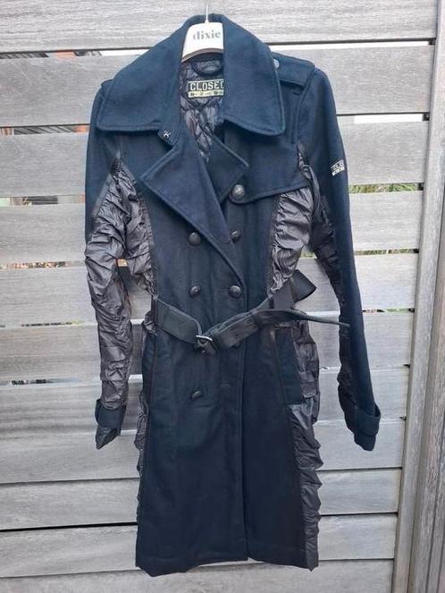 Original CLOSED S wollen jas donkerblauw, Kleding | Dames, Jassen | Winter, Zo goed als nieuw, Blauw, Ophalen of Verzenden