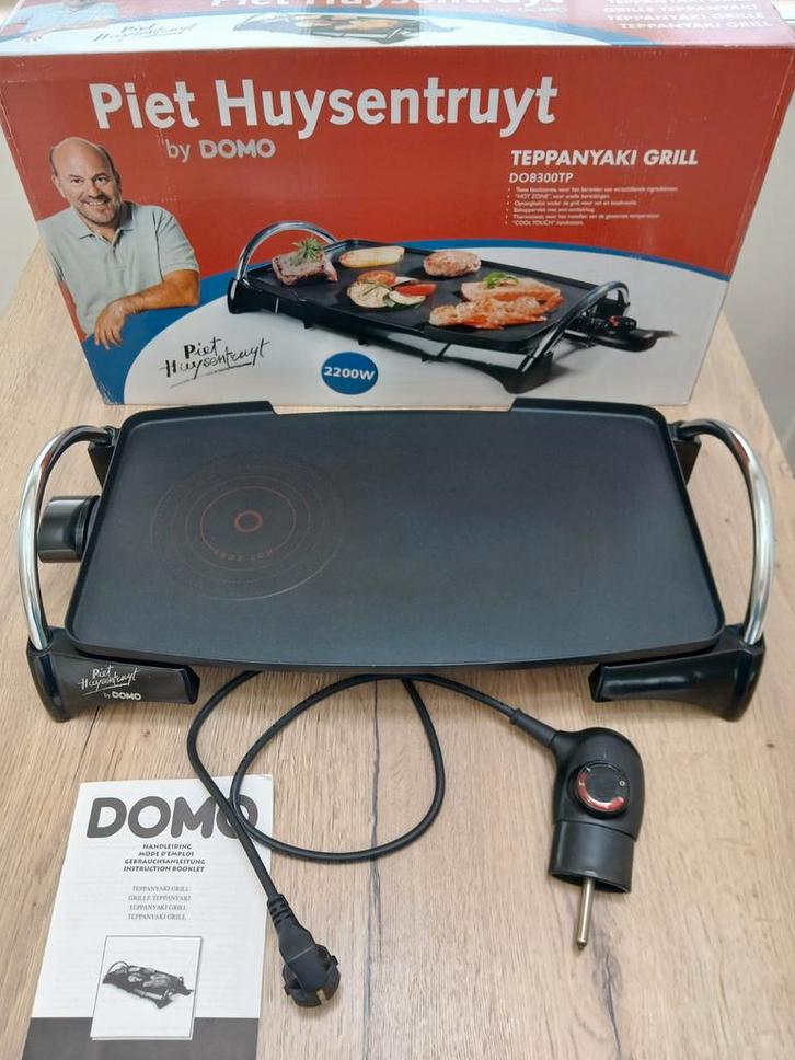 Teppanyaki Grill - Piet Huysentruyt by Domo, Elektronische apparatuur, Grillplaten, Gebruikt, Tafelgrill, Ophalen of Verzenden