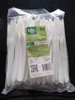 50 herbruikbare plastic messen en vorken + plastic lepeltjes, Ophalen of Verzenden, Nieuw
