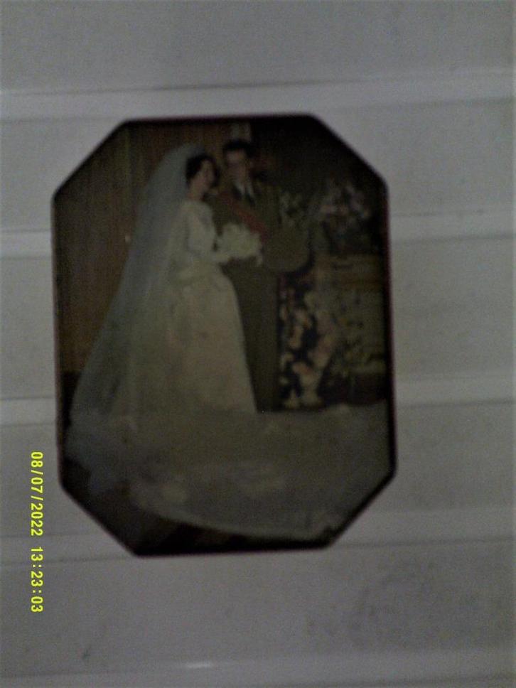 Vintage blikken doos Koningshuis, Verzamelen, Koningshuis en Royalty, Gebruikt, Overige typen, Ophalen of Verzenden