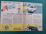 Simca 1000 - article illustré - 1961, Collections, Marques & Objets publicitaires, Autres types, Utilisé, Enlèvement ou Envoi