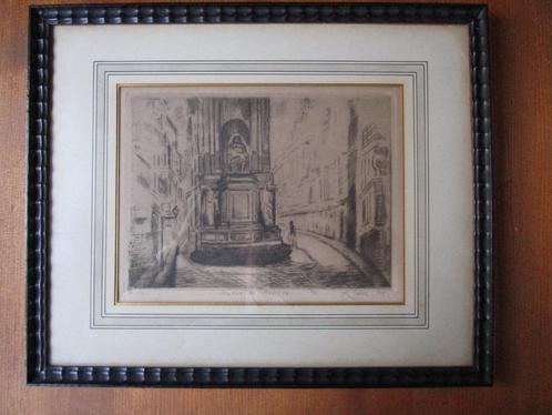 2 etsen en litto, Antiek en Kunst, Kunst | Etsen en Gravures, Ophalen of Verzenden
