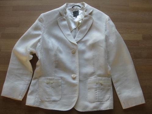 Linnen jasje – merk Xandres – maat 44, Kleding | Dames, Jasjes, Kostuums en Pakken, Zo goed als nieuw, Jasje, Maat 42/44 (L), Wit