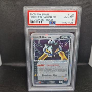 Rocket's Raikou EX Deoxys Holo Ex PSA 8 beschikbaar voor biedingen