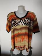 Kaki soepelvallende top in Afrikaanse kleuren maat 44/46, Kleding | Dames, Ophalen of Verzenden, Zo goed als nieuw