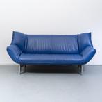 1x Leolux Tango 3 zits bank Blauw leder 203-223 cm