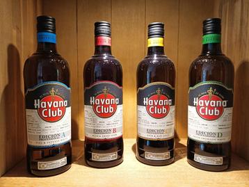 Havana Club Rum Edicion Profesional A-B-C-D - 4 x 70cl beschikbaar voor biedingen