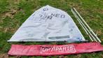 Optimist zeil compleet met spriet, mast, giek 1738, Watersport en Boten, Ophalen, Gebruikt, Tuigage en Masten, Zeilboot