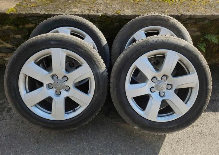 4 jantes 17' Audi 5x112, Autos : Pièces & Accessoires, Pneus & Jantes, Pneus et Jantes, Pneus hiver, 17 pouces, Utilisé, Enlèvement