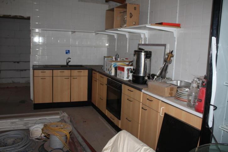 Volledig keuken set, Huis en Inrichting, Keuken | Complete keukens, Gebruikt, Hoekkeuken, Bruin, Graniet of Steen, Hoogglans of Gelakt