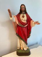 Groot beeld Heilig Hart van Jezus (62 cm), Antiek en Kunst, Antiek | Religieuze voorwerpen, Ophalen