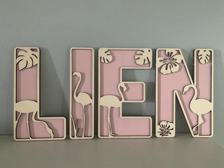 Houten letters in thema, Kinderen en Baby's, Kinderkamer | Inrichting en Decoratie, Zo goed als nieuw, Ophalen of Verzenden