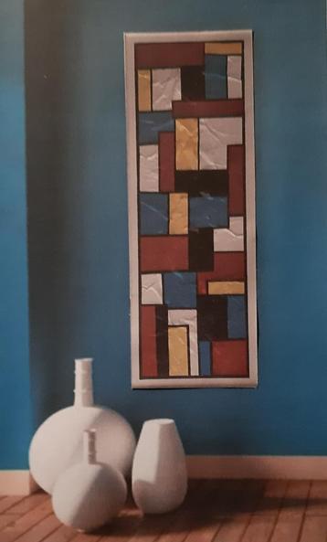Schilderij: "crinkle painting". "1".  120/45 cm. beschikbaar voor biedingen