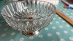 Glazen bonbonniere op metalen voetje., Antiek en Kunst, Ophalen of Verzenden