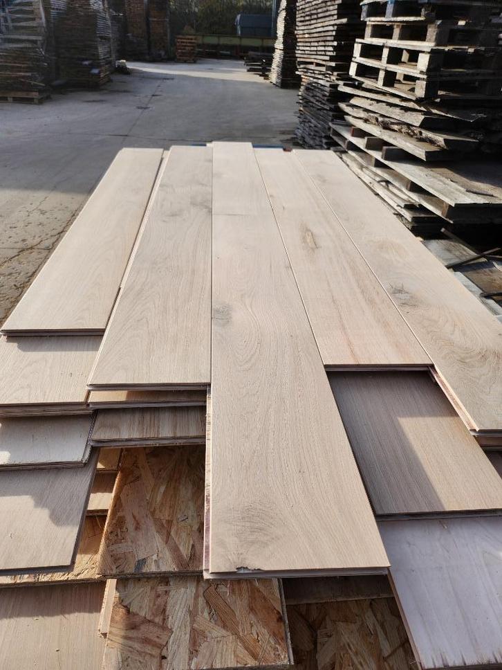 samengesteld eiken plankenvloer 25 euro m², Doe-het-zelf en Bouw, Hout en Planken, Nieuw, Plank, Eiken, 200 tot 250 cm, Minder dan 25 mm