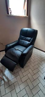 Fauteuil relax électrique en cuir, Maison & Meubles, Fauteuils, Enlèvement, Utilisé, Cuir