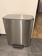 Brabantia Bo pedal bin vuilnisbak RVS 2x30L, Ophalen, Zo goed als nieuw