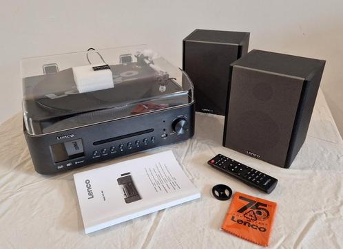 Stereo met platenspeler - Lenco MC-460BK, Audio, Tv en Foto, Stereoketens, Nieuw, Cd-speler, Tuner of Radio, Speakers, Overige merken