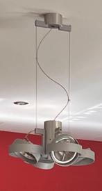 RVS hanglamp, Huis en Inrichting, Lampen | Vloerlampen, Minder dan 100 cm, Metaal, Zo goed als nieuw