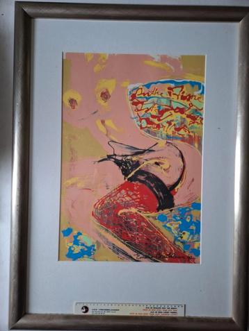 Kleurrijk abstract schilderij Emeke Buitelaar 1992 beschikbaar voor biedingen