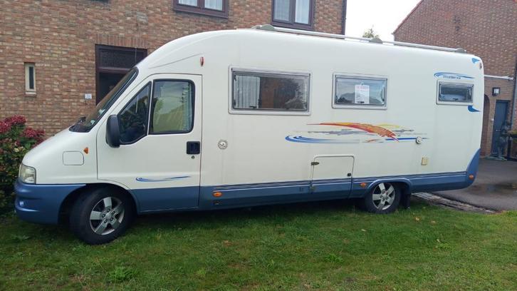 Camper te koop, Caravans en Kamperen, Mobilhomes, Particulier, tot en met 2, Half-integraal, Overige merken, Fiat, Diesel, Handgeschakeld