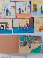 Oud schetsboekje en 22 losse tekeningen jaren 50/60, Antiek en Kunst, Ophalen of Verzenden