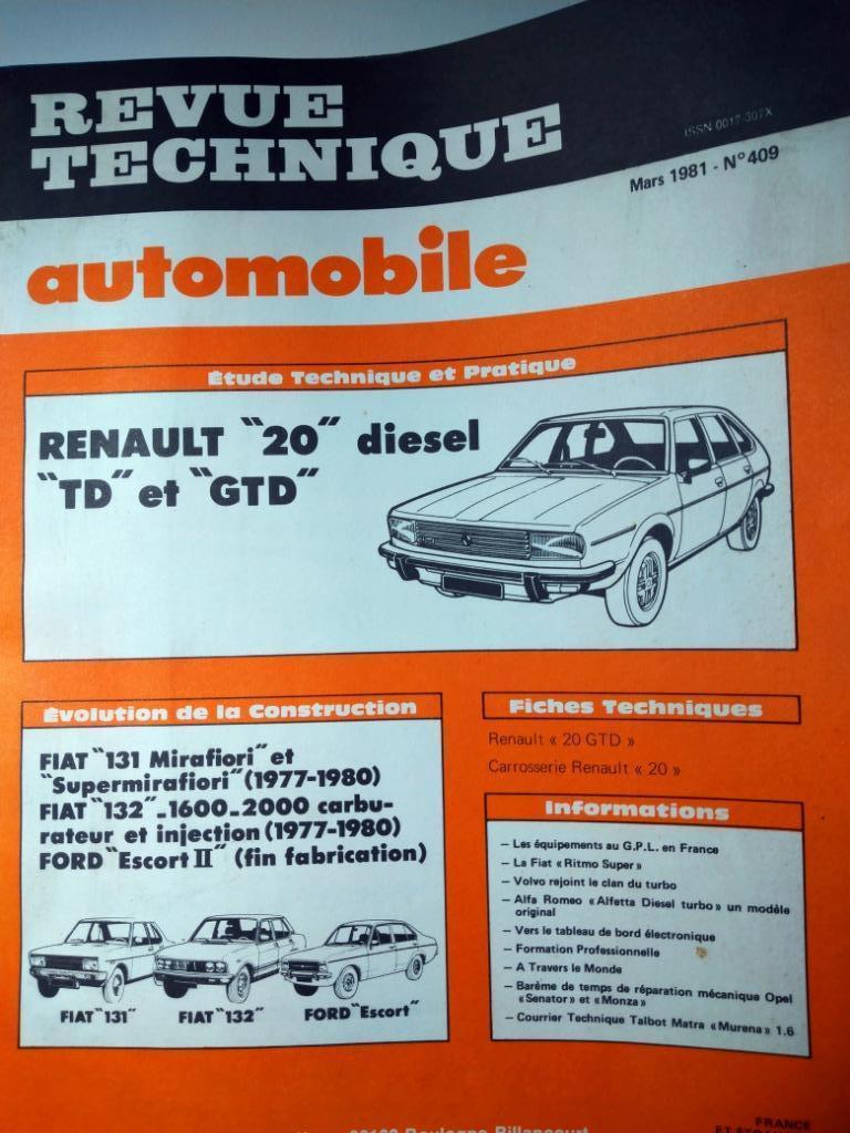 RTA - Renault 20 - Fiat 131 - 132 - Ford Escort -n 409, Envoi