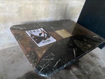 marmeren marble coffee-table salontafel brutalist, 100 à 150 cm, Moins de 50 cm, Comme neuf, Enlèvement