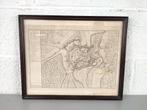 Antieke kaart beleg van Menen 1744, Antiek en Kunst, Kunst | Etsen en Gravures, Ophalen of Verzenden