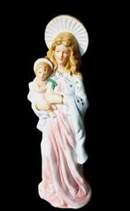 heiligenbeeldje in gekleurde bisquit., Antiquités & Art, Antiquités | Objets religieux, Enlèvement ou Envoi