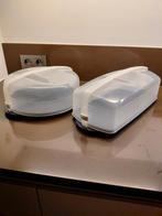Tupperware 2 patisserie bewaar-/presentatiedozen, Ophalen of Verzenden, Zo goed als nieuw, Wit, Schaal