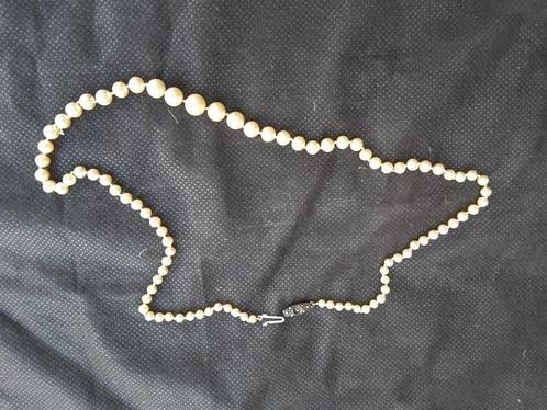 collier de perles blanc nacre 54 cm perle de 3,8 à 9 mm C549, Bijoux, Sacs & Beauté, Colliers, Neuf, Synthétique, Blanc, Enlèvement ou Envoi