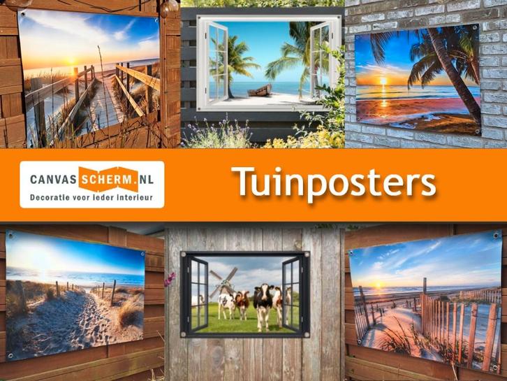 Tuindoek tuinposter diverse afbeeldingen, Jardin & Terrasse, Décoration murale de jardin, Neuf, Envoi