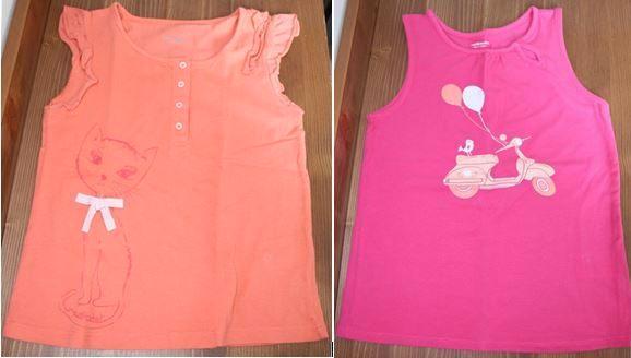 Set van 2 leuke topjes – Vertbaudet – maat 8j / 126 cm, Kinderen en Baby's, Kinderkleding | Maat 128, Zo goed als nieuw, Meisje