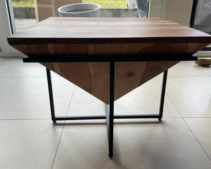 Table basse en bois d'acacia 60 x 60 x 47, Maison & Meubles, Tables | Tables de salon, Utilisé, Moins de 50 cm, 50 à 100 cm, 50 à 100 cm