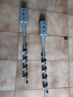 2 nieuwe paalvoeten met schroef voor palen van 7 op 7cm, Tuin en Terras, Schuttingen, Ophalen of Verzenden, Nieuw